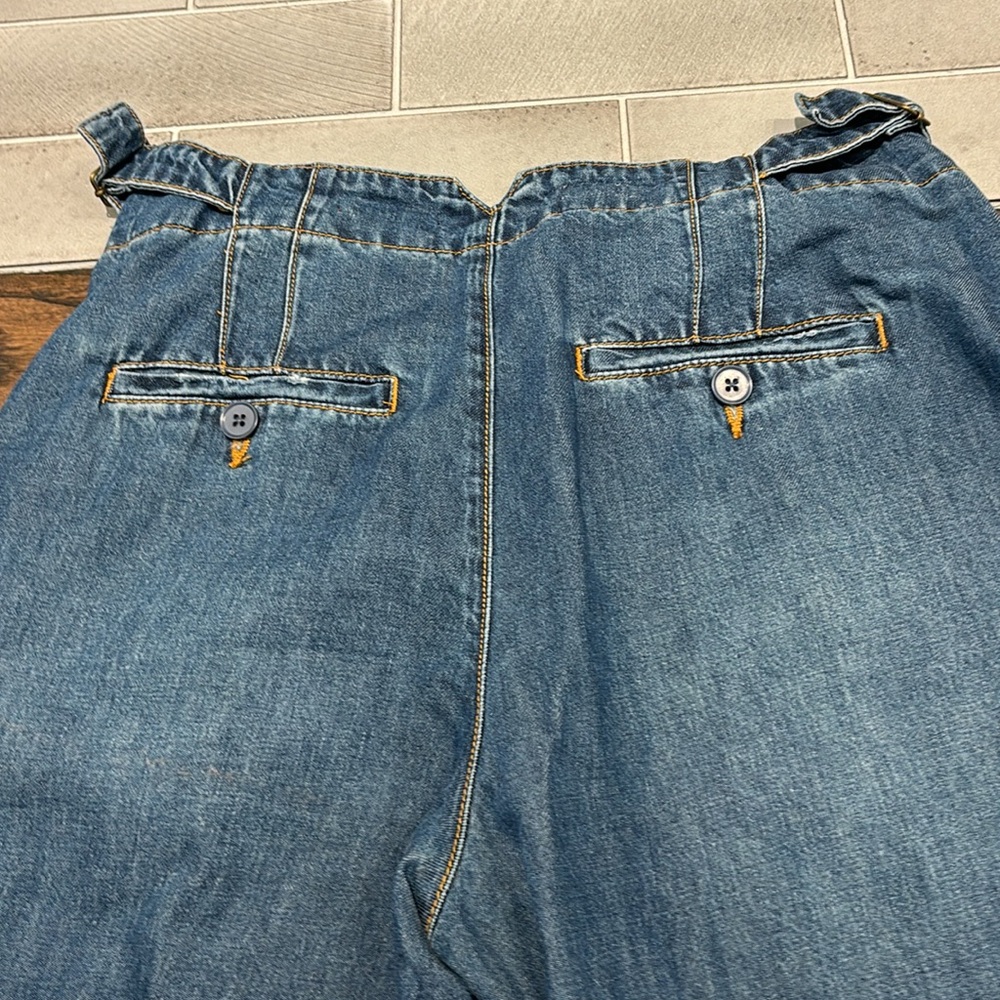 Anthropologie Pilcro high rise, pleated, wide-legged denim trousers, size 27 - Picture 6 of 7